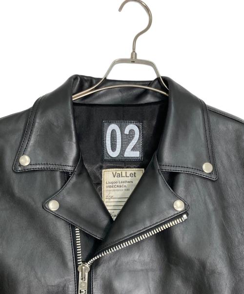 Liugoo Leathers（リューグーレザーズ）Liugoo Leathers (リューグーレザーズ) 裏地シルク VALLET 02ライダースジャケット ブラック サイズ:XLの古着・服飾アイテム