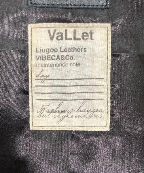 Liugoo Leathers（リューグーレザーズ）Liugoo Leathers (リューグーレザーズ) 裏地シルク VALLET 02ライダースジャケット ブラック サイズ:XLの古着・服飾アイテム