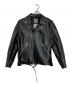 Liugoo Leathers（リューグーレザーズ）の古着「裏地シルク VALLET 02ライダースジャケット」｜ブラック