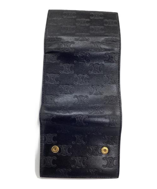 CELINE（セリーヌ）CELINE (セリーヌ) トリフォールドウォレット ブラックの古着・服飾アイテム