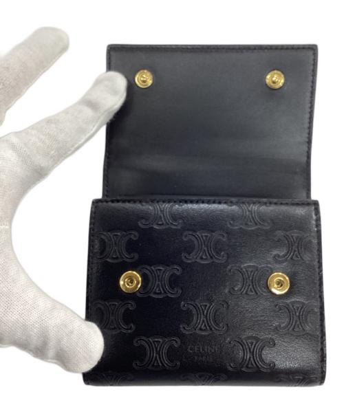 CELINE（セリーヌ）CELINE (セリーヌ) トリフォールドウォレット ブラックの古着・服飾アイテム