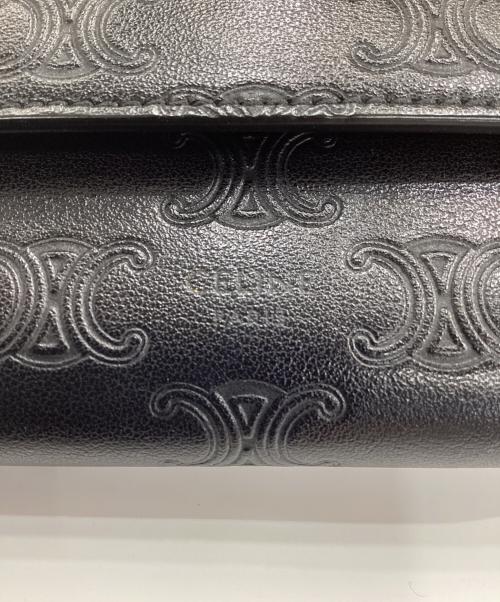 CELINE（セリーヌ）CELINE (セリーヌ) トリフォールドウォレット ブラックの古着・服飾アイテム