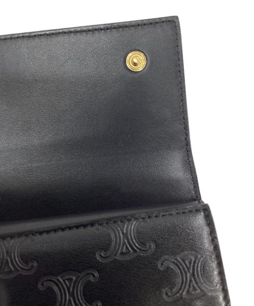 CELINE（セリーヌ）CELINE (セリーヌ) トリフォールドウォレット ブラックの古着・服飾アイテム
