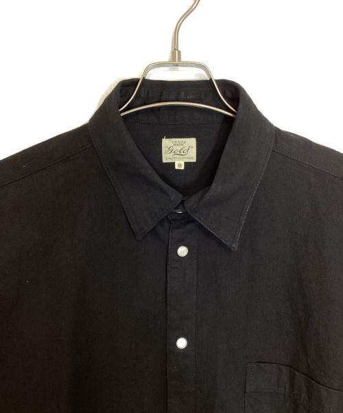 gold（ゴールド）gold (ゴールド) 10.5oz JELT DENIM BIG WESTERN SHIRT ブラック サイズ:Mの古着・服飾アイテム