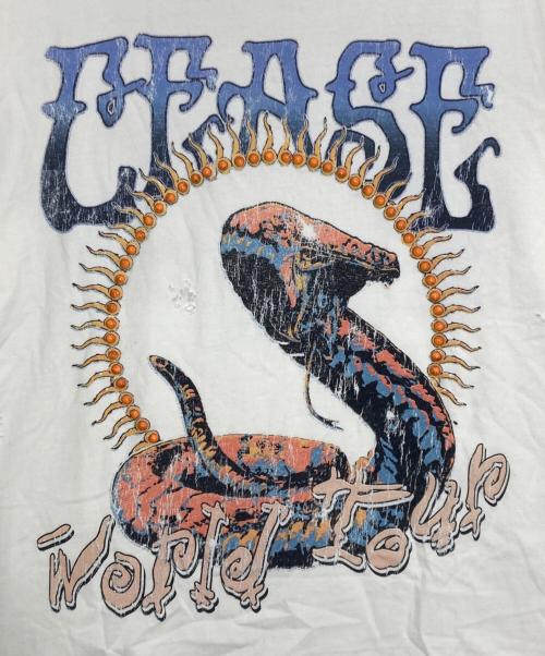 CEASE±DESIST（シーズアンドディジスト）CEASE±DESIST (シーズアンドディジスト) COBRA WORLD TOUR T ホワイト サイズ:XLの古着・服飾アイテム
