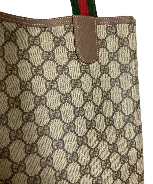 GUCCI（グッチ）GUCCI (グッチ) GGWEBトートバッグ ブラウンの古着・服飾アイテム