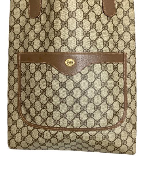 GUCCI（グッチ）GUCCI (グッチ) GGWEBトートバッグ ブラウンの古着・服飾アイテム