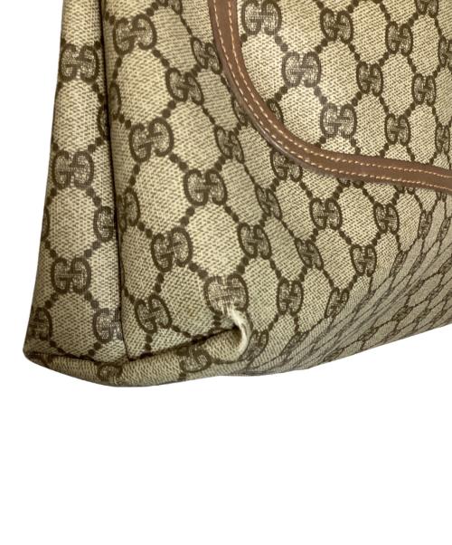 GUCCI（グッチ）GUCCI (グッチ) GGWEBトートバッグ ブラウンの古着・服飾アイテム