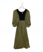 Ameriアメリ）の古着「GEOMETRIC RHOMBUS DRESS」｜イエロー×ブラック