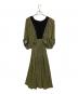 Ameri (アメリ) GEOMETRIC RHOMBUS DRESS イエロー×ブラック サイズ:M 未使用品：10000円