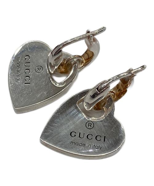 GUCCI（グッチ）GUCCI (グッチ) トレードマーク ハートシェイプ ピアスの古着・服飾アイテム