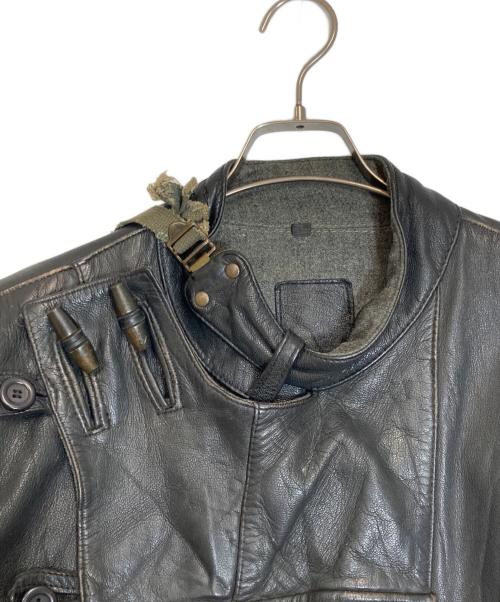 VINTAGE MILITARY（ヴィンテージ ミリタリー）VINTAGE MILITARY (ヴィンテージ ミリタリー) モーターサイクルジャケット ブラック サイズ:48の古着・服飾アイテム