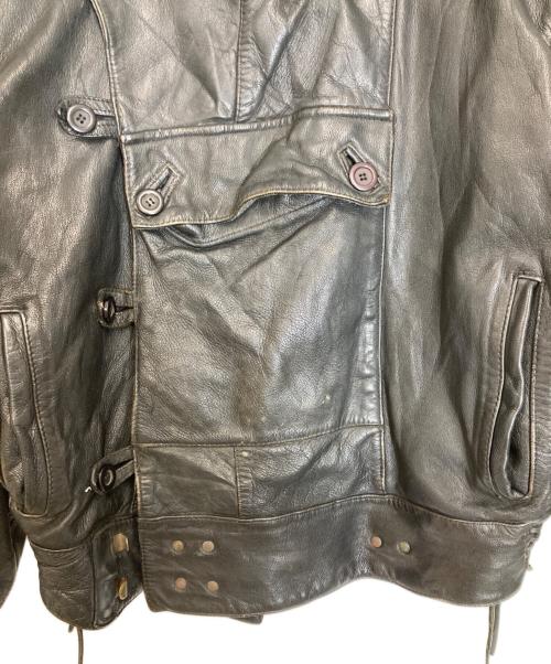VINTAGE MILITARY（ヴィンテージ ミリタリー）VINTAGE MILITARY (ヴィンテージ ミリタリー) モーターサイクルジャケット ブラック サイズ:48の古着・服飾アイテム