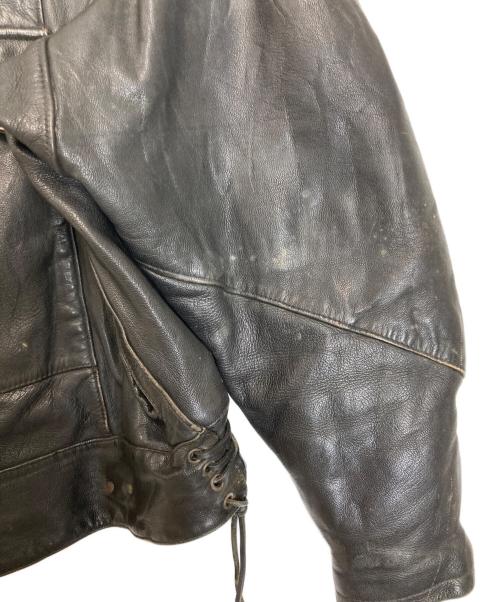 VINTAGE MILITARY（ヴィンテージ ミリタリー）VINTAGE MILITARY (ヴィンテージ ミリタリー) モーターサイクルジャケット ブラック サイズ:48の古着・服飾アイテム