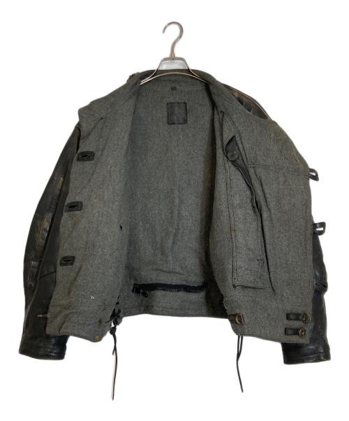 VINTAGE MILITARY（ヴィンテージ ミリタリー）VINTAGE MILITARY (ヴィンテージ ミリタリー) モーターサイクルジャケット ブラック サイズ:48の古着・服飾アイテム