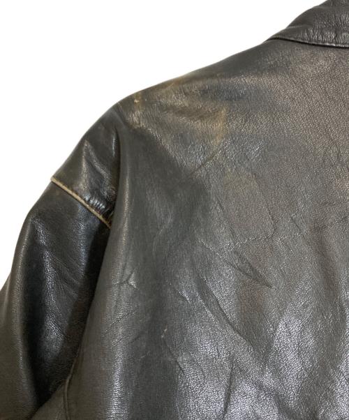 VINTAGE MILITARY（ヴィンテージ ミリタリー）VINTAGE MILITARY (ヴィンテージ ミリタリー) モーターサイクルジャケット ブラック サイズ:48の古着・服飾アイテム