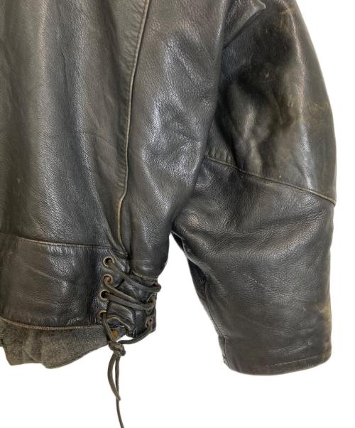 VINTAGE MILITARY（ヴィンテージ ミリタリー）VINTAGE MILITARY (ヴィンテージ ミリタリー) モーターサイクルジャケット ブラック サイズ:48の古着・服飾アイテム
