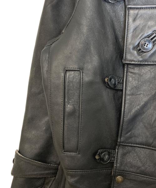 VINTAGE MILITARY（ヴィンテージ ミリタリー）VINTAGE MILITARY (ヴィンテージ ミリタリー) レザーモーターサイクルジャケット ブラック サイズ:不明の古着・服飾アイテム