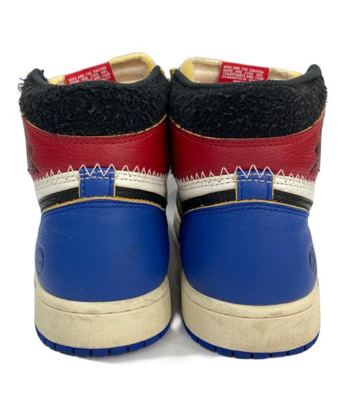 NIKE（ナイキ）NIKE FRAGMENT DESIGN UNION AIR JORDAN 1 HIGH OG BLACK VARSITY RED/エアー・ジョーダン・ワン・ハイ・オージー・ブラック・バーシティ・レッド トリコロールカラー サイズ:27の古着・服飾アイテム