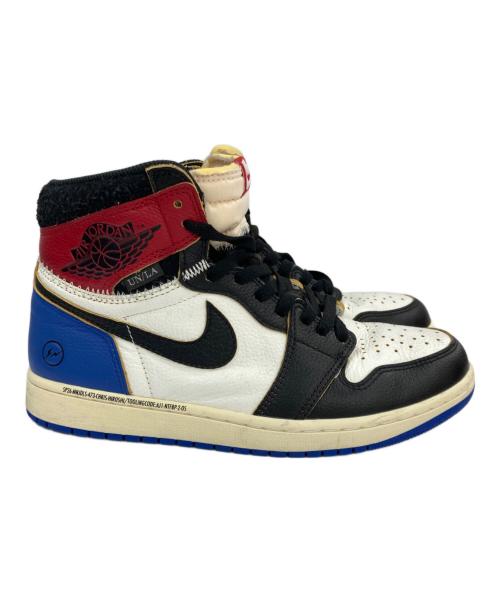 NIKE（ナイキ）NIKE FRAGMENT DESIGN UNION AIR JORDAN 1 HIGH OG BLACK VARSITY RED/エアー・ジョーダン・ワン・ハイ・オージー・ブラック・バーシティ・レッド トリコロールカラー サイズ:27の古着・服飾アイテム