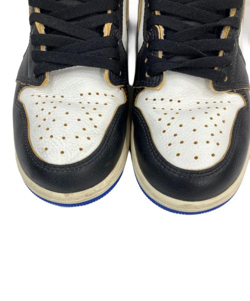 NIKE（ナイキ）NIKE FRAGMENT DESIGN UNION AIR JORDAN 1 HIGH OG BLACK VARSITY RED/エアー・ジョーダン・ワン・ハイ・オージー・ブラック・バーシティ・レッド トリコロールカラー サイズ:27の古着・服飾アイテム