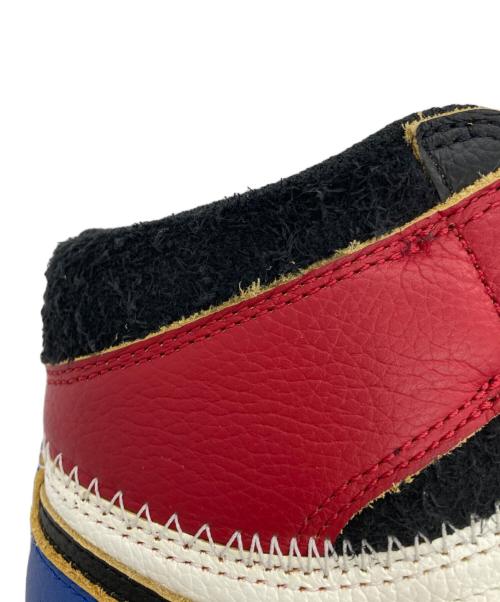 NIKE（ナイキ）NIKE FRAGMENT DESIGN UNION AIR JORDAN 1 HIGH OG BLACK VARSITY RED/エアー・ジョーダン・ワン・ハイ・オージー・ブラック・バーシティ・レッド トリコロールカラー サイズ:27の古着・服飾アイテム