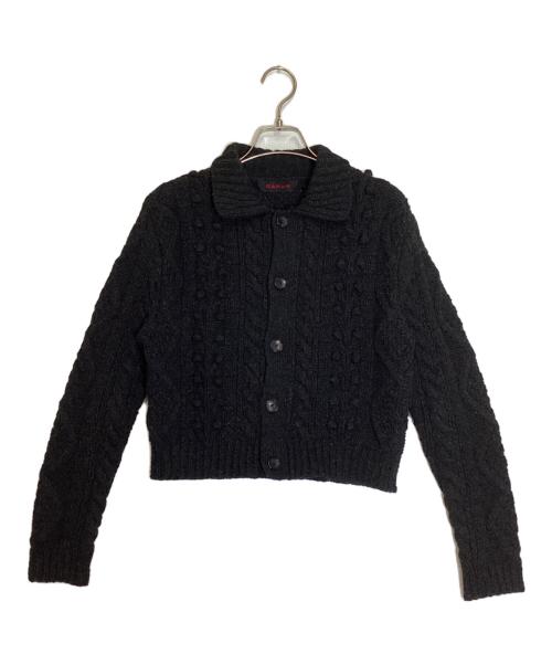 CABAN（キャバン）CABAN (キャバン) コットンカシミヤ クルーネックカーディガン ブラック サイズ:Fの古着・服飾アイテム