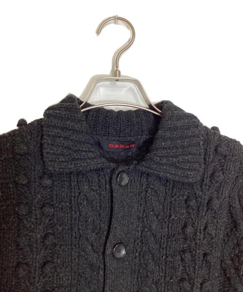 CABAN（キャバン）CABAN (キャバン) コットンカシミヤ クルーネックカーディガン ブラック サイズ:Fの古着・服飾アイテム
