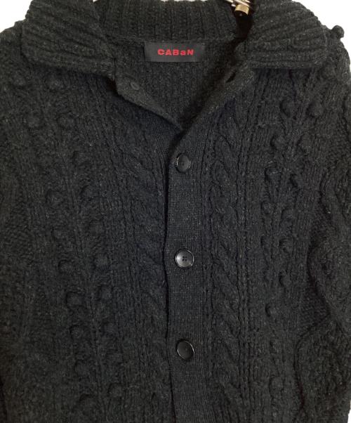 CABAN（キャバン）CABAN (キャバン) コットンカシミヤ クルーネックカーディガン ブラック サイズ:Fの古着・服飾アイテム