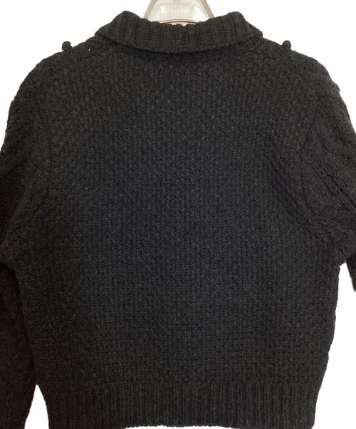 CABAN（キャバン）CABAN (キャバン) コットンカシミヤ クルーネックカーディガン ブラック サイズ:Fの古着・服飾アイテム