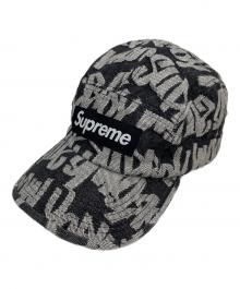 SUPREME（シュプリーム）の古着「Fat Tip Jacquard Denim Camp Cap」｜グレー×ブラック