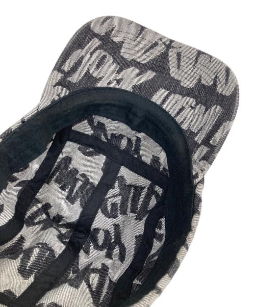 SUPREME（シュプリーム）Supreme (シュプリーム) Fat Tip Jacquard Denim Camp Cap グレー×ブラック サイズ:-の古着・服飾アイテム