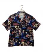 KITHキス）の古着「Tokyo Thompson Camp Collar Shirt/トウキョウ トンプソン キャンプ カラー シャツ」｜ブラック