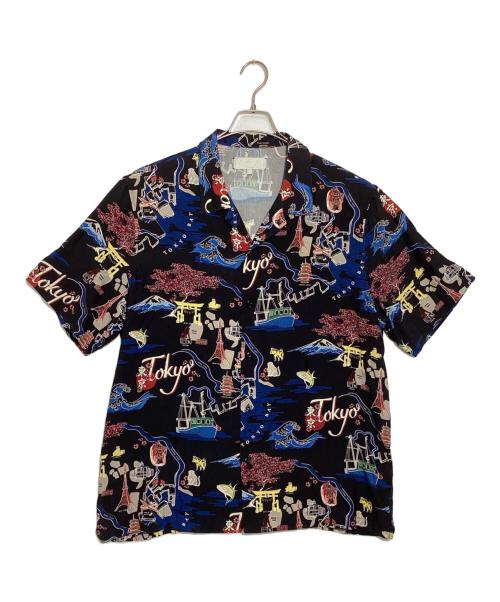 KITH（キス）KITH (キス) Tokyo Thompson Camp Collar Shirt/トウキョウ トンプソン キャンプ カラー シャツ ブラック サイズ:XLの古着・服飾アイテム