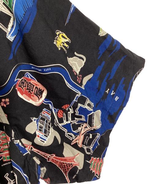 KITH（キス）KITH (キス) Tokyo Thompson Camp Collar Shirt/トウキョウ トンプソン キャンプ カラー シャツ ブラック サイズ:XLの古着・服飾アイテム