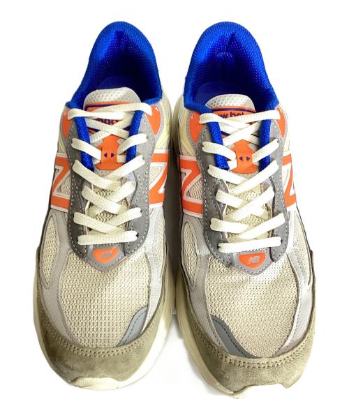 NEW BALANCE（ニューバランス）NEW BALANCE (ニューバランス) KITH (キス) ローカットスニーカー アイボリー×オレンジ サイズ:US10の古着・服飾アイテム
