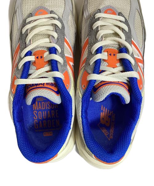 NEW BALANCE（ニューバランス）NEW BALANCE (ニューバランス) KITH (キス) ローカットスニーカー アイボリー×オレンジ サイズ:US10の古着・服飾アイテム