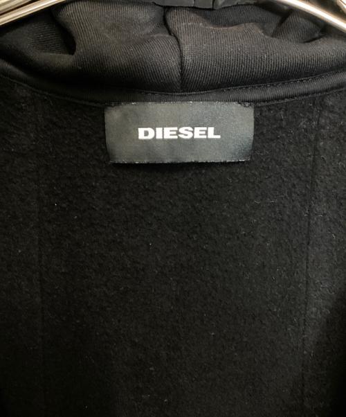 DIESEL（ディーゼル）DIESEL (ディーゼル) ジップアップ中綿フーディ ブラック サイズ:Sの古着・服飾アイテム