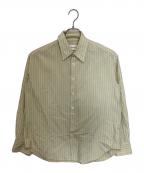 Ernie Paloアーニーパロ）の古着「Silk Cotton Stripe Shirt」｜イエロー
