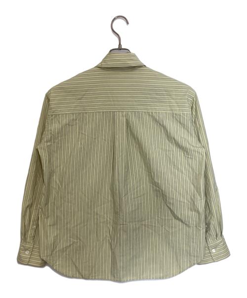Ernie Palo（アーニーパロ）Ernie Palo (アーニーパロ) Silk Cotton Stripe Shirt イエロー サイズ:SIZE 38の古着・服飾アイテム