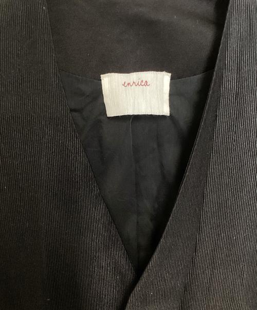 enrica（エンリカ）enrica (エンリカ) grosgrain jacket ブラック サイズ:free sizeの古着・服飾アイテム