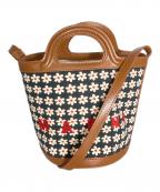 MARNIマルニ）の古着「TROPICALIA BUCKET BAG」｜ネイビー×ブラウン