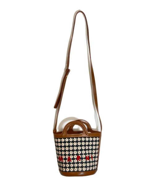 MARNI（マルニ）MARNI (マルニ) TROPICALIA BUCKET BAG ネイビー×ブラウンの古着・服飾アイテム