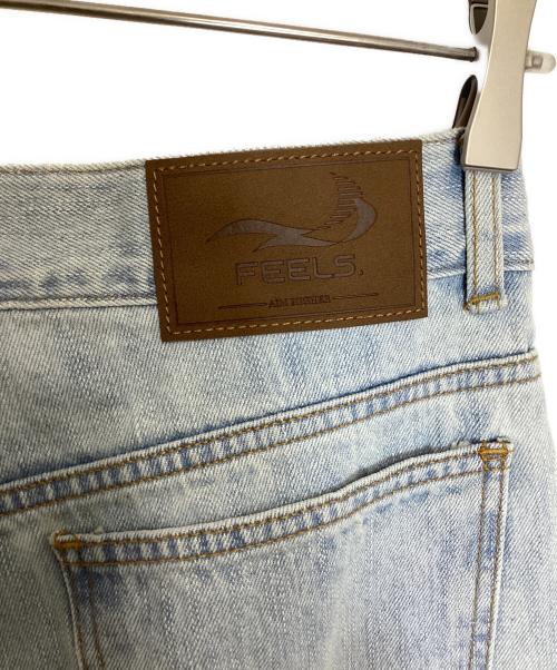 FEELS.（フィールズ）FEELS. (フィールズ) STANDARD STRAIGHT DENIM ICE BLUE スカイブルー サイズ:size34の古着・服飾アイテム