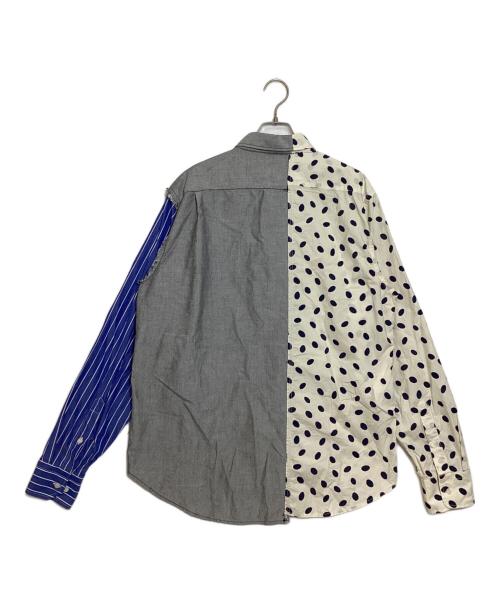 MARNI（マルニ）MARNI (マルニ) ドットストライプドッキングシャツ ベージュ×ブラック サイズ:52の古着・服飾アイテム