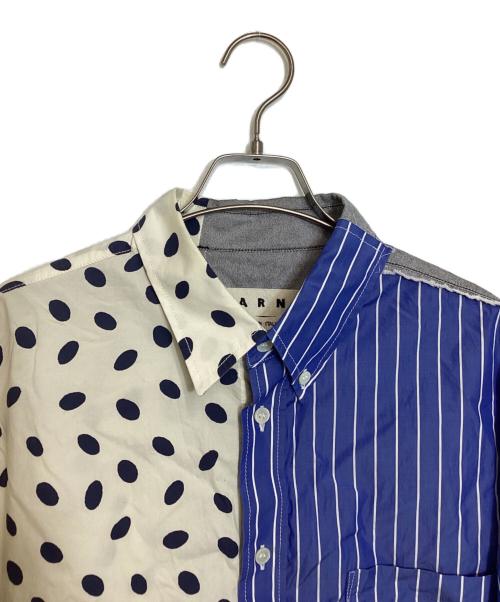 MARNI（マルニ）MARNI (マルニ) ドットストライプドッキングシャツ ベージュ×ブラック サイズ:52の古着・服飾アイテム