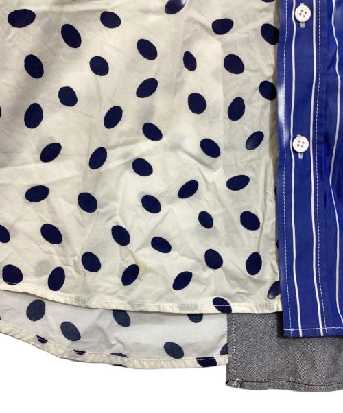 MARNI（マルニ）MARNI (マルニ) ドットストライプドッキングシャツ ベージュ×ブラック サイズ:52の古着・服飾アイテム