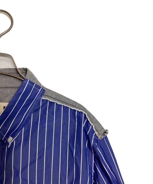 MARNI（マルニ）MARNI (マルニ) ドットストライプドッキングシャツ ベージュ×ブラック サイズ:52の古着・服飾アイテム