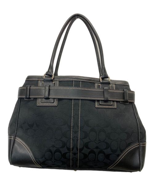 COACH（コーチ）COACH (コーチ) ホースビットシグネチャートートバッグ ブラックの古着・服飾アイテム