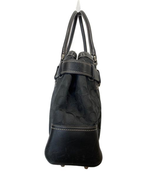 COACH（コーチ）COACH (コーチ) ホースビットシグネチャートートバッグ ブラックの古着・服飾アイテム